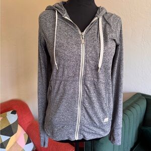 Vuori Heather Gray Zippered Hoodie Sweatshirt